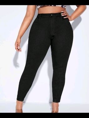 Cut Out High-Rise Black Slim Fit Women’s Jeans